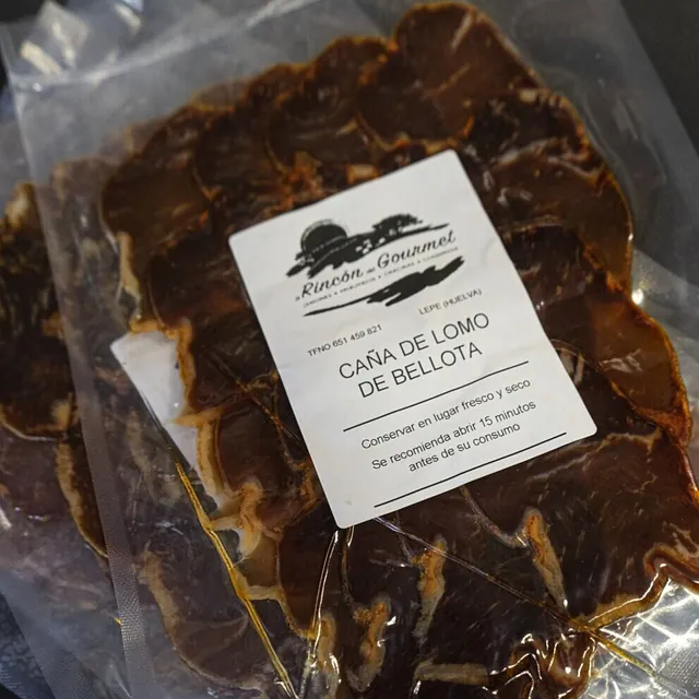 La Jamonería PACK DE 10 SOBRES DE CAÑA DE LOMO DE BELLOTA 100% IBÉRICO
