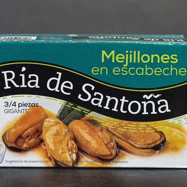 La Jamonería RIA DE SANTOÑA - MEJILLONES EN ESCABECHE (PEQUEÑO)